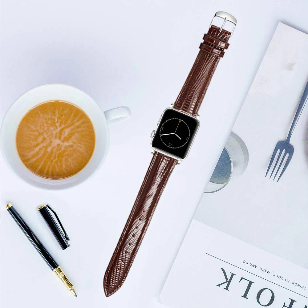 

Genuine leather Strap for apple watch band 42mm 44mm apple watch 4 5 38mm 40mm iwatch 3/2/1 correa replacement bracelet