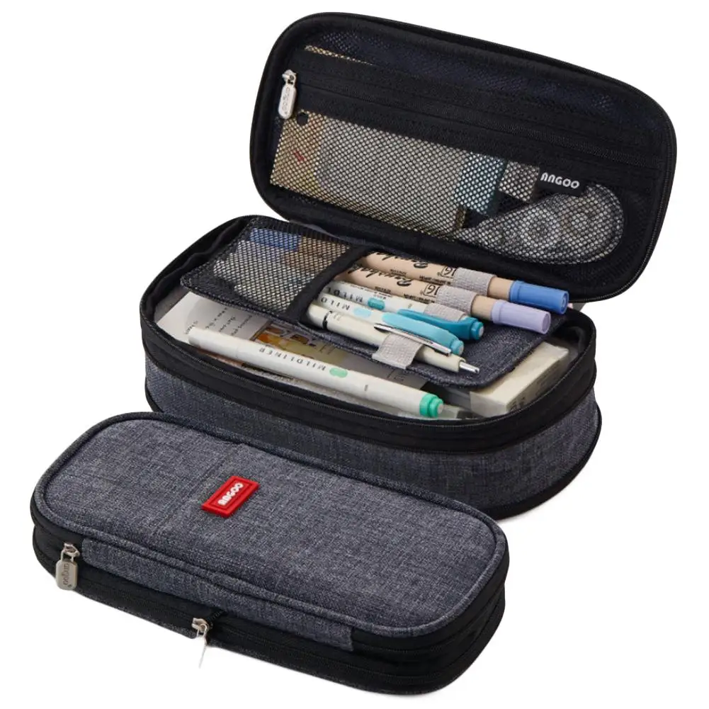 Карандаш Чехол холщовые двойные противовесы мешки Слои большой Ёмкость детские