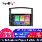 4G LTE Android 10 4G + 64G Автомобильный Радио Аудио плеер для Mitsubishi Pajero 4 V80 V90 2006 - 2014 Автомобильный dvd GPS навигатор Canbus WIFI