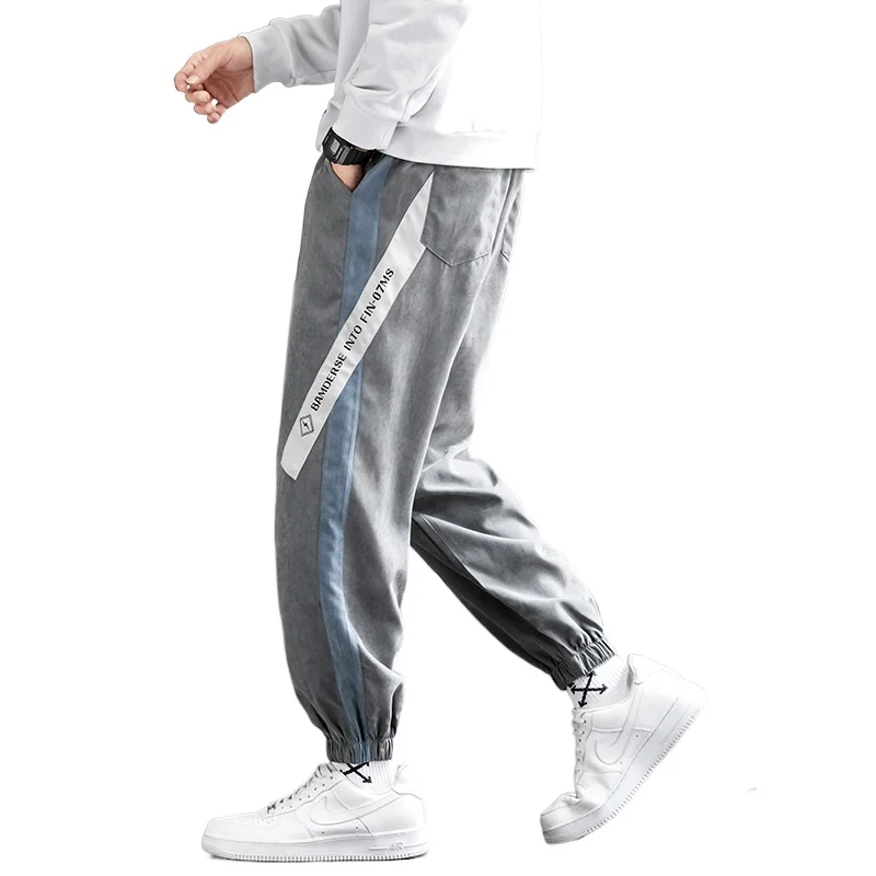 

Pants Men's Autumn and Winter Workwear Ruan Shuai Korean Style Trendy Loose High Street Men's Ankle-Tied Sports Pants