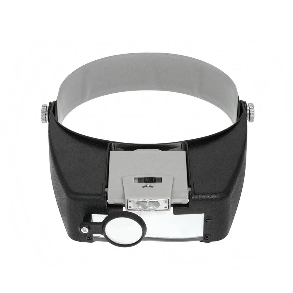 Головной светильник увеличительное стекло лупа для ювелиров со светодиодными