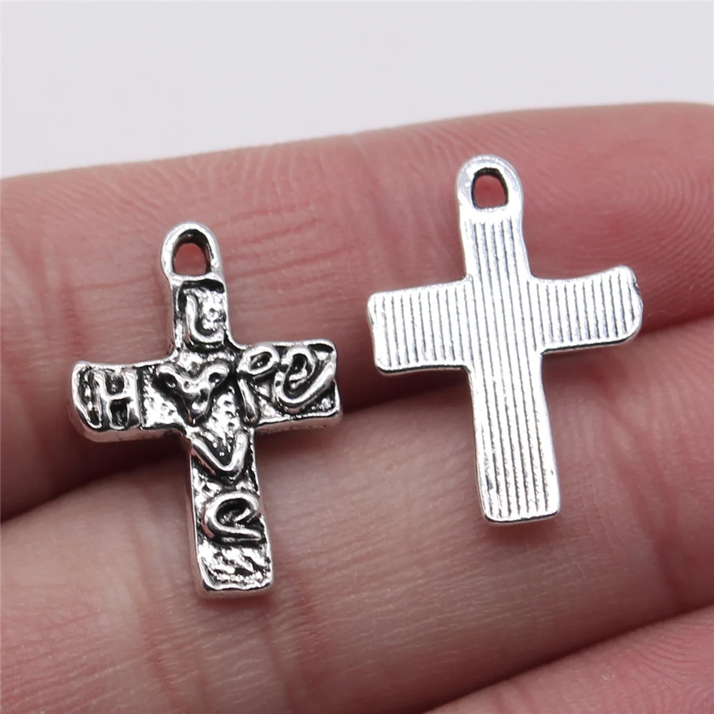 

WYSIWYG, 10 шт., 15x21 мм, подвесные кроссовки Love Hope для прелести, античное серебряное покрытие для изготовления ювелирных изделий, фурнитура для юв...