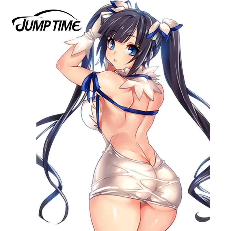 JumpTime 13 см x 9,7 см 3D сексуальные автомобильные наклейки Hestia японское аниме автомобильный Стайлинг мультяшный водонепроницаемый телефон