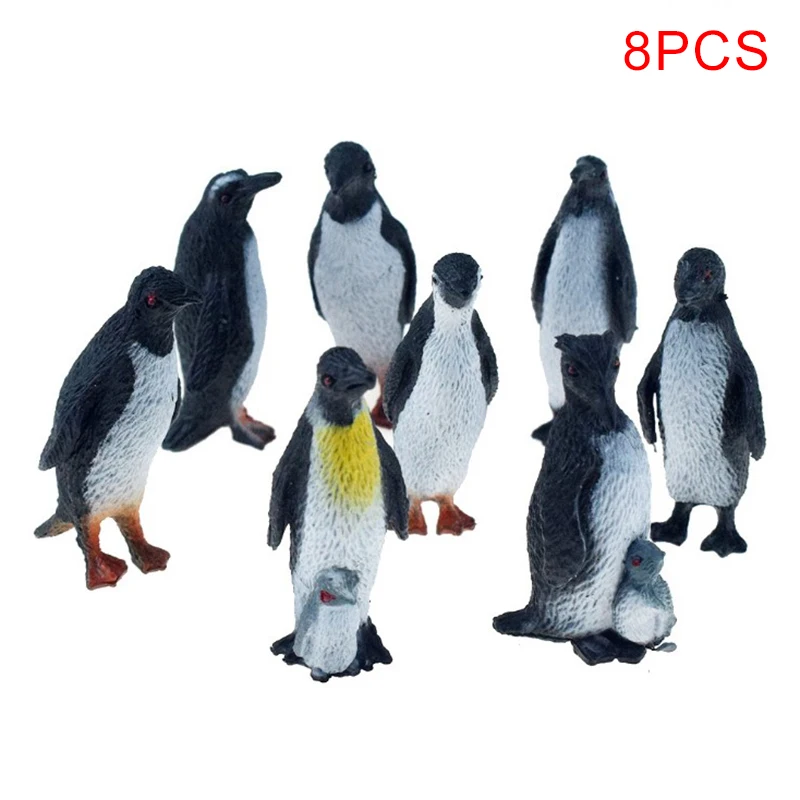 

8PCS/SET Simulation Penguin Multiple Modeling Animal Figure Collectible Toys New
