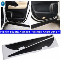 inner front door scratchproof anti kick pad film protective stickers cover trim for toyota alphard vellfire ah30 2016 2020