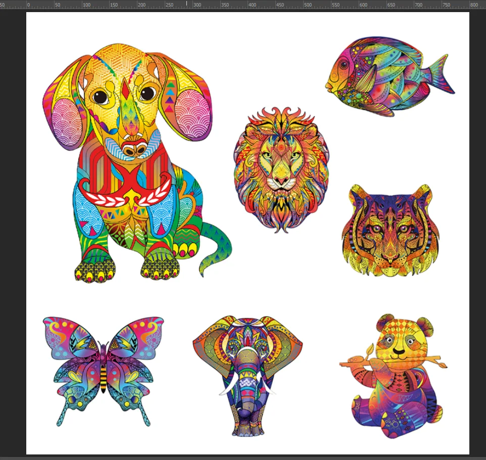 

2021 lion animal-shaped puzzle puzzle adult puzzle children's educational toy puzzle birthday gift wooden puzzle