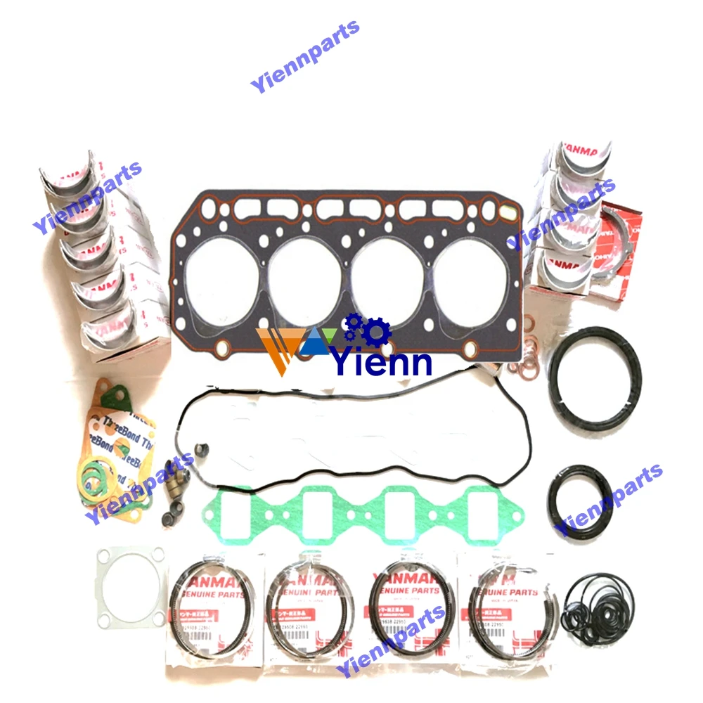 

4TNE82 4TN82E 4D82E Overhaul Re-ring Kit With Piston Ring set Bearing For Yanmar Excavator Tractor Engine Repair Parts