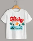HAHAYULE-JBH 1 шт. пляж на каникулы футболка для женщин Aloha держать наши океанов чистый футболка в винтажном стиле; Модные эстетическое Графический Тройник