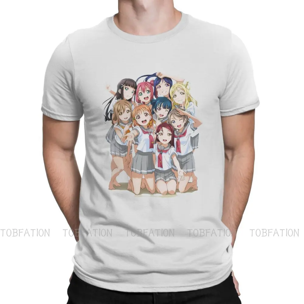 

Love Live! Футболка мужская хлопковая с круглым вырезом, большие размеры
