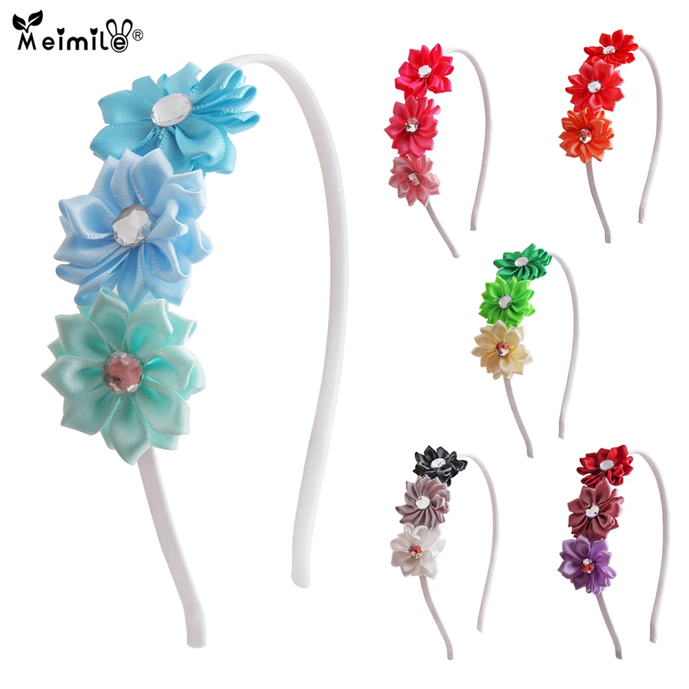 

Cute colored flower floral headband chirldren headwear girls hair bands fashion handmade hair accessories cartoon hair hoop gift