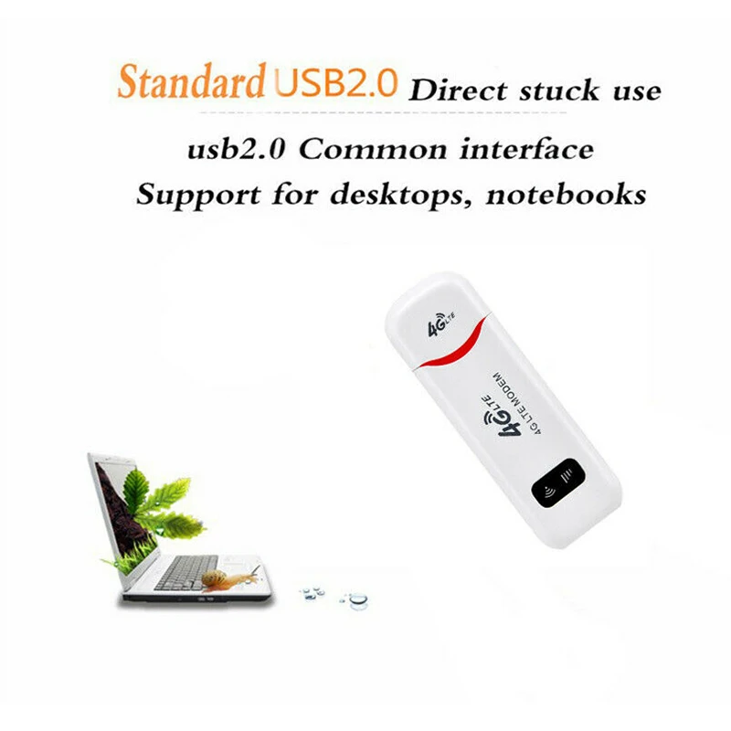 

4G WiFi USB Router 100Mbps LTE Modem Wireless Hotspot with SIM Card for Smartphone iPad PC Laptop