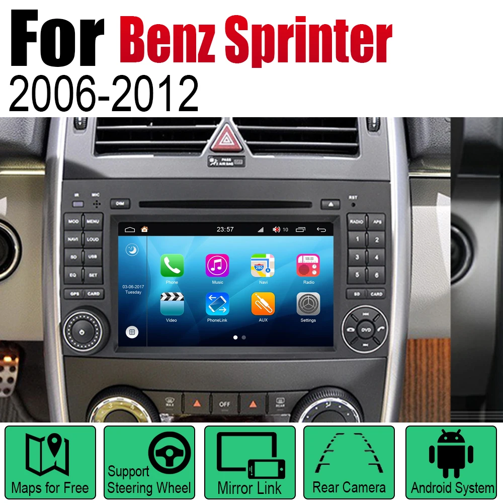 

Android Car DVD Player For Mercedes Benz Sprinter 2006 2007 2008 2009 2010 2011 2012 NTG GPS Navigation Multimedia system