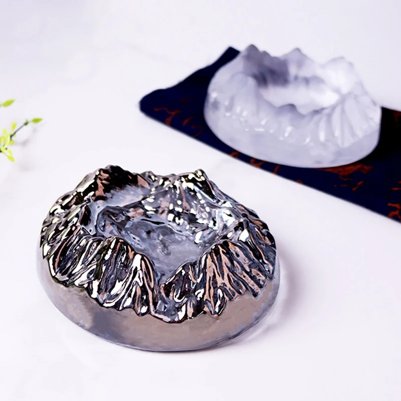Snow Mountain Ashtray Glass Crystal Creative Model Portable Living Room Desktop Accessories | Дом и сад