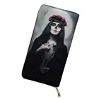 Женский кошелек-клатч с черепом на День мертвых, в готическом стиле, Женский кошелек из полиуретана