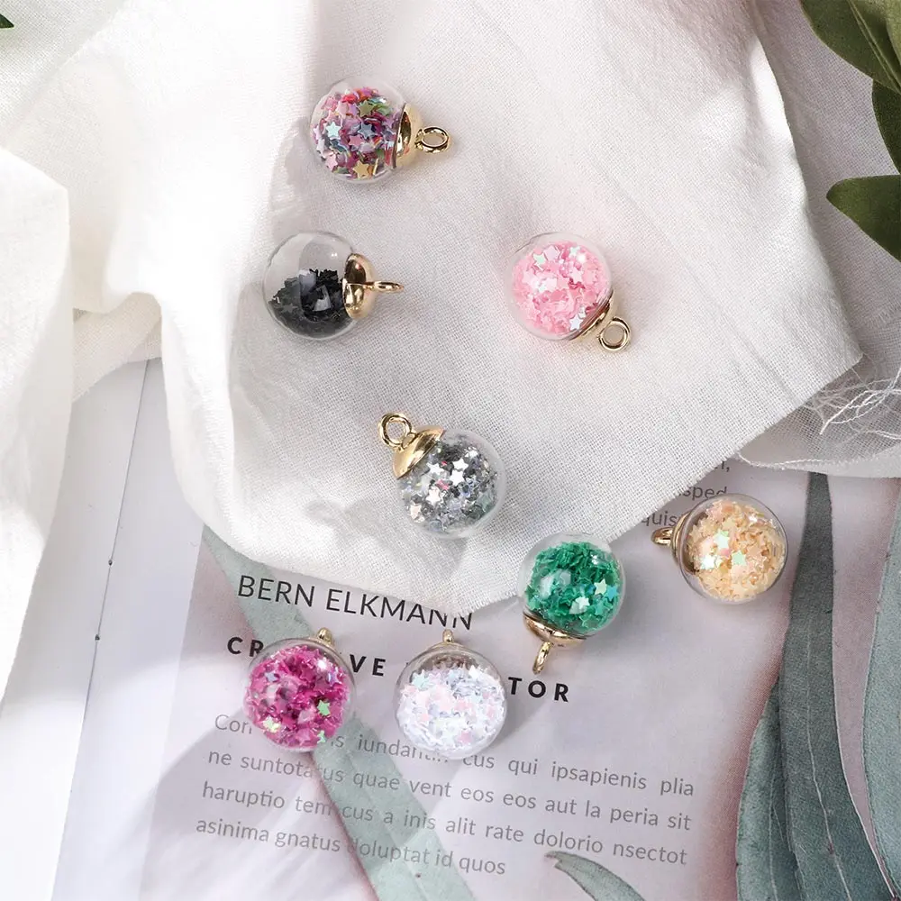 8 шт. универсальные красочные прозрачные стеклянные шарики звезды бусины