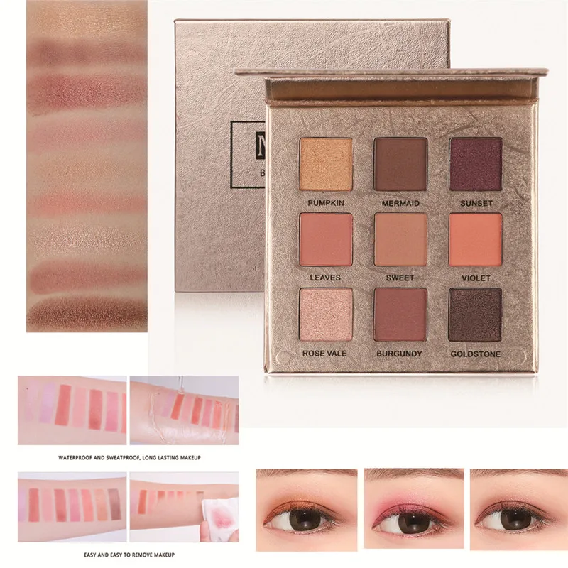 MAANGE матовые тени для век Палитра длительная блеск Тени 9 цветов макияж