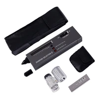 2 in 1 portable diamond tester pen with 60x led lighted loupe microscope magnifying glasses kit combo jeweler tool kit
