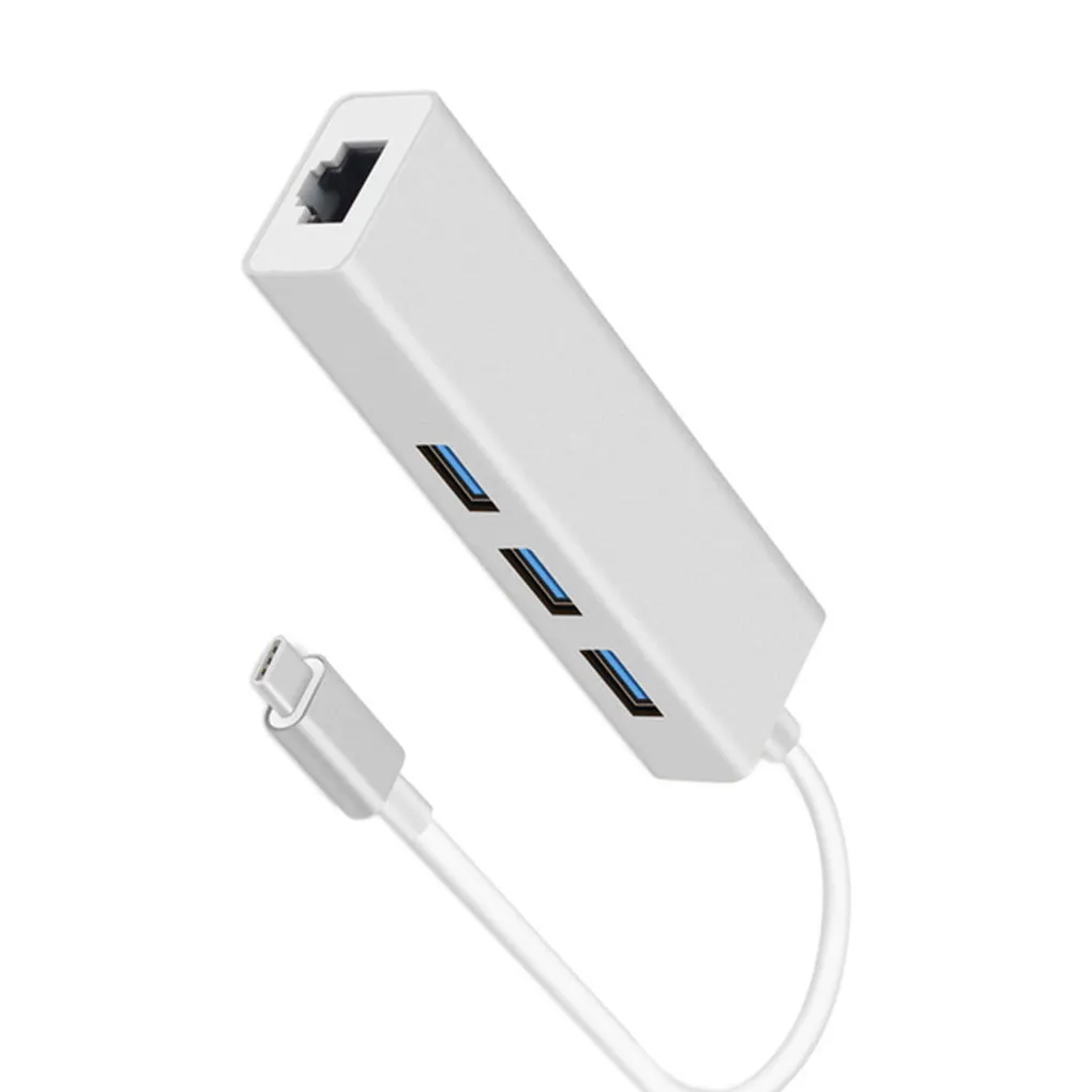3 порта Type c к RJ45 + USB 0 сетевой адаптер Ethernet гигабитный концентратор 1000 Мбит/с