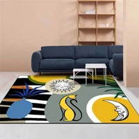 fashion cartoon rug personality sun yue liang mao yellow and black blue carpet living room bedroom bed blanket mat