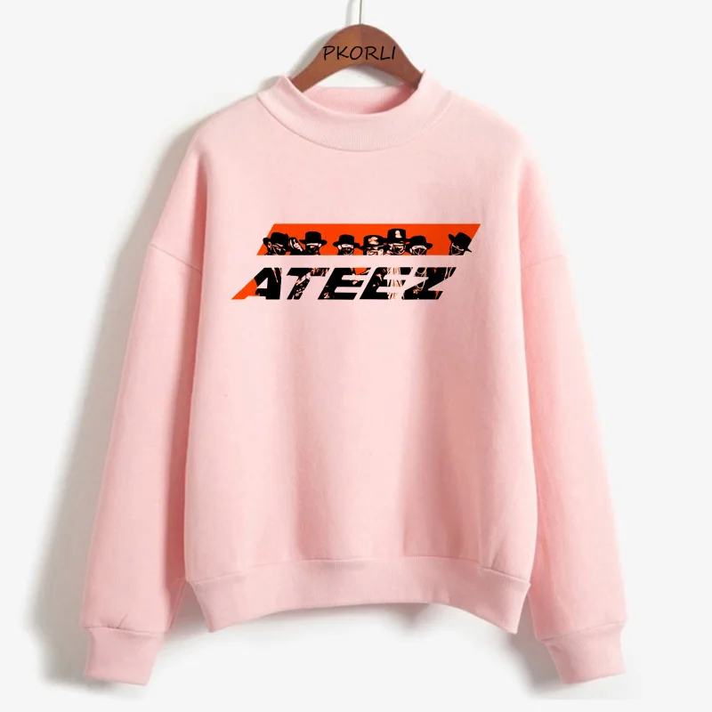 

Korean Style Ateez Print Crewneck Sweatshirt Women Pullover Harajuku Hoodie Winter Clothes Woman Streetwear Female Coat Winter