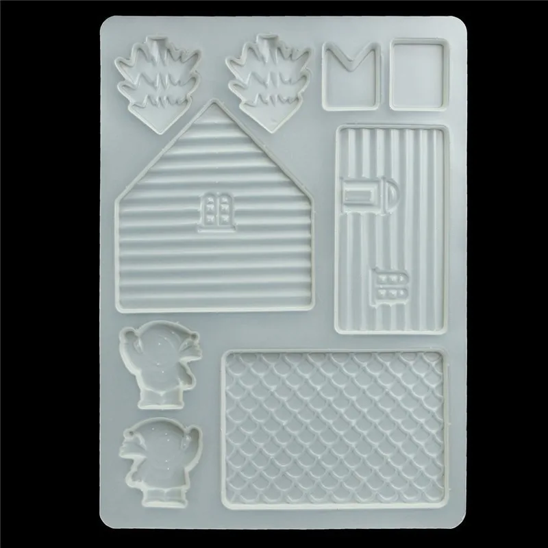 3d house door diy silicone fondant mould cake decoration chocolate cutter mold free global shipping