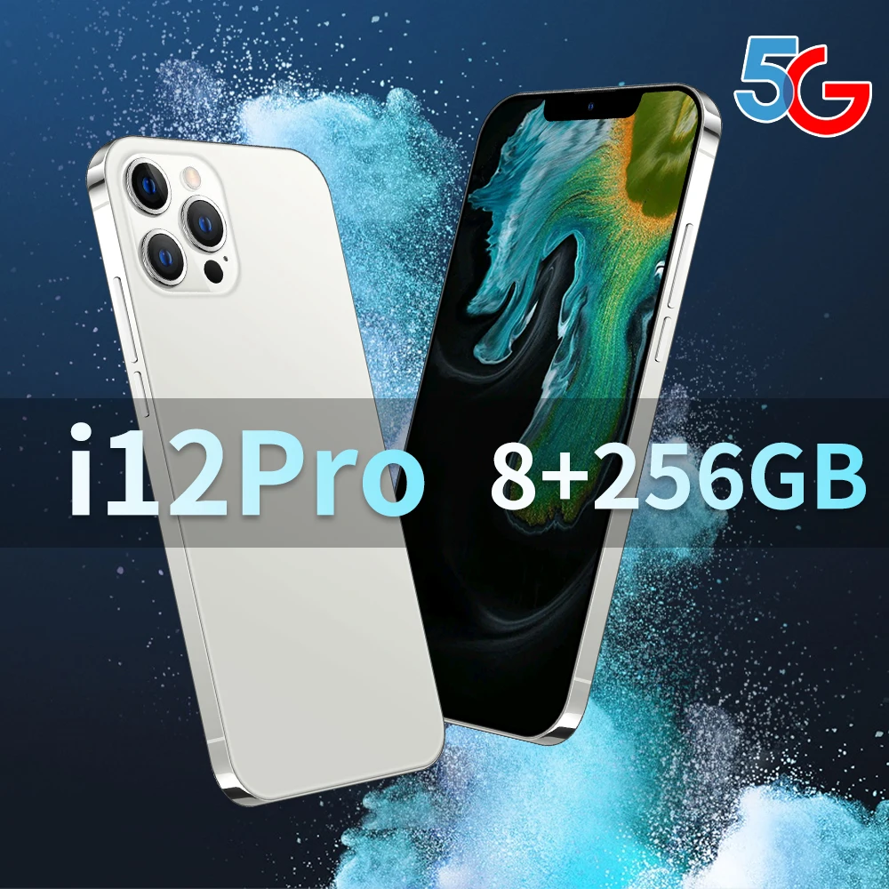 

Phone i12 Pro 6.7 Global Version Smartphone Dual SIM Andriod10 Snapdragon888 12GB RAM 512GB ROM32MP 6800mah Mobile Cell phone
