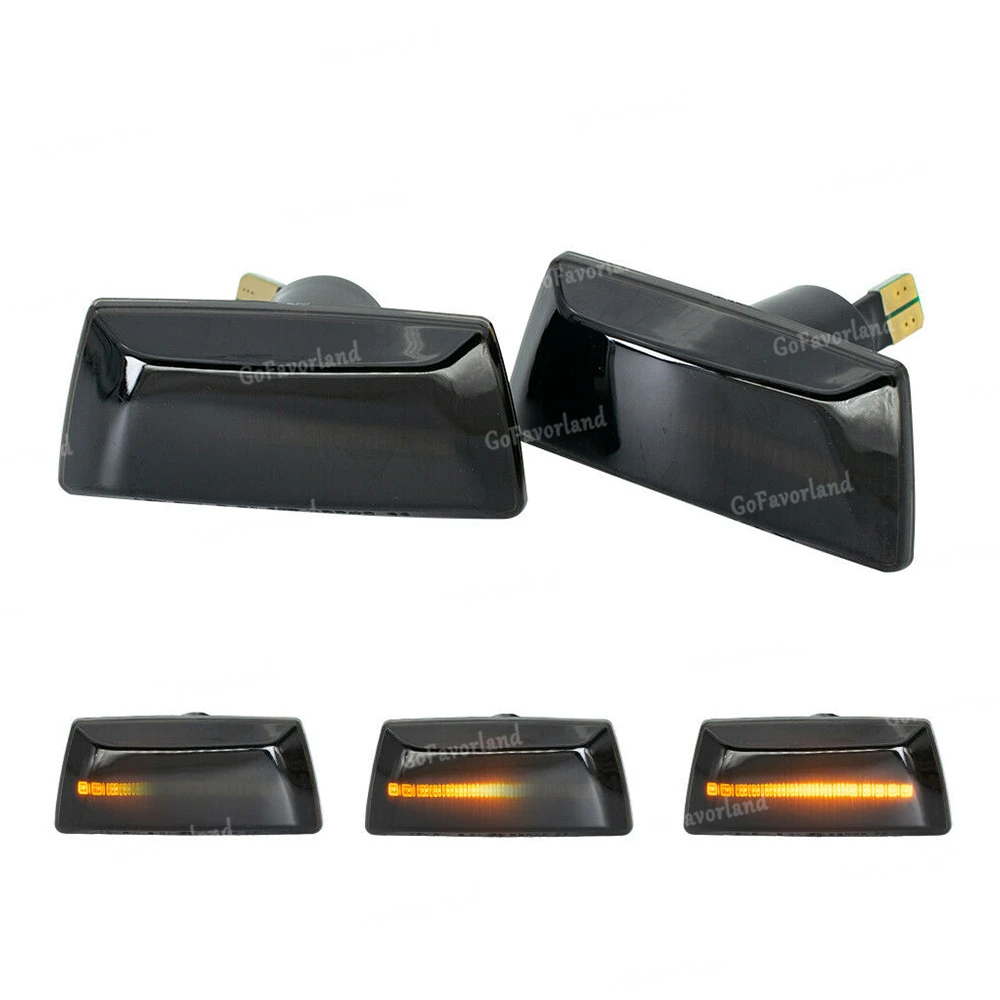 2 шт. динамический Боковой габаритный фонарь поворота светильник