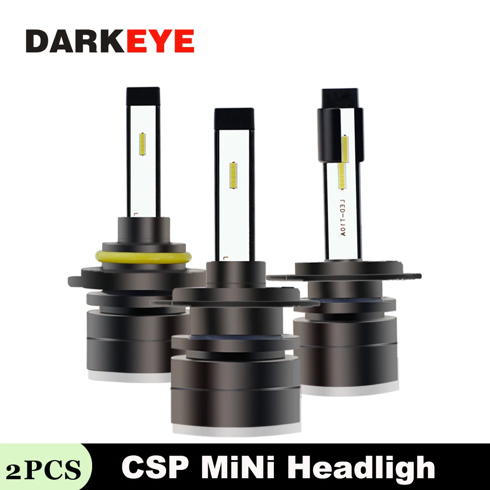 

DARKEYE H4 H1 H7 LED H11 9006 9005 880 H3 Led Mini Light H8 H9 H27 HB4 HB3 3000K 6500K 12V 9003 COB Mini Car Headlight 2PCS DJ