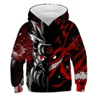 Толстовки с капюшоном для мальчиков, с 3D рисунком аниме