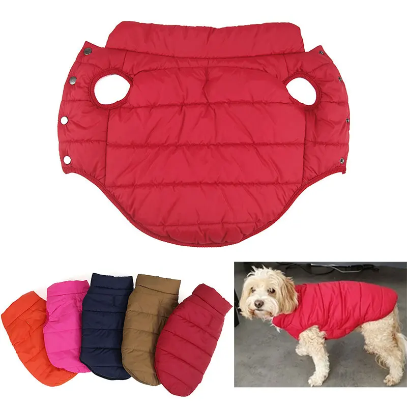 Осенне-зимняя одежда для собак теплая флисовая хлопковая жилетка куртка