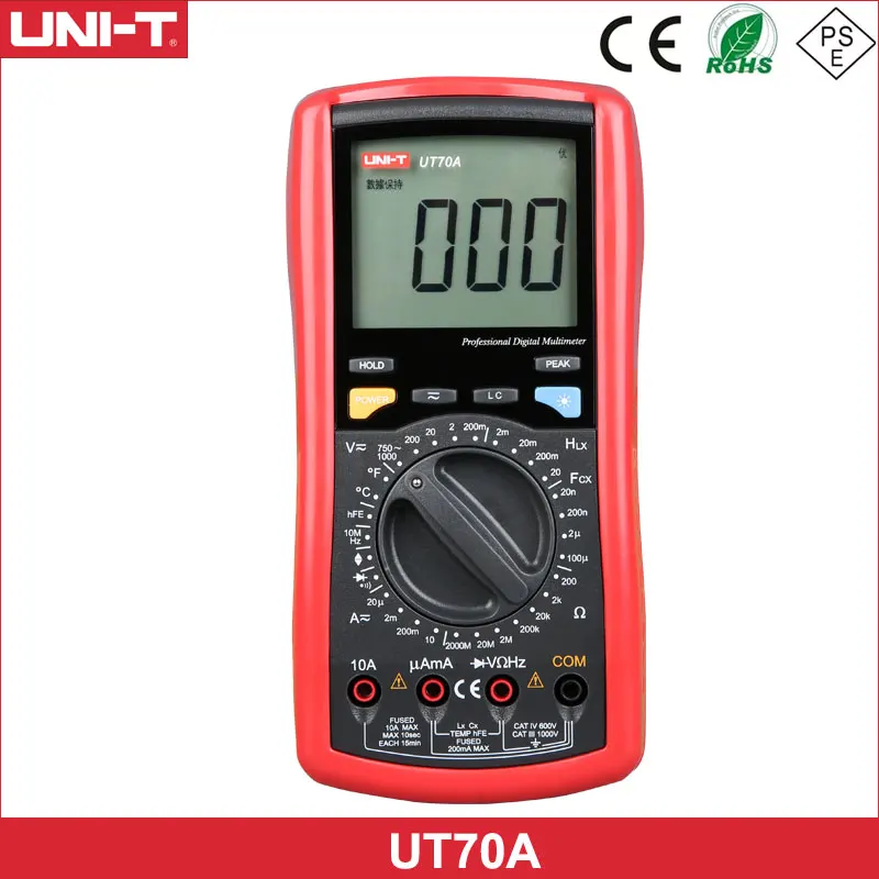 

Цифровой мультиметр UNI T UT70A, измеритель частоты, проводник, семейный мультиметр, аналоговый дисплей температуры