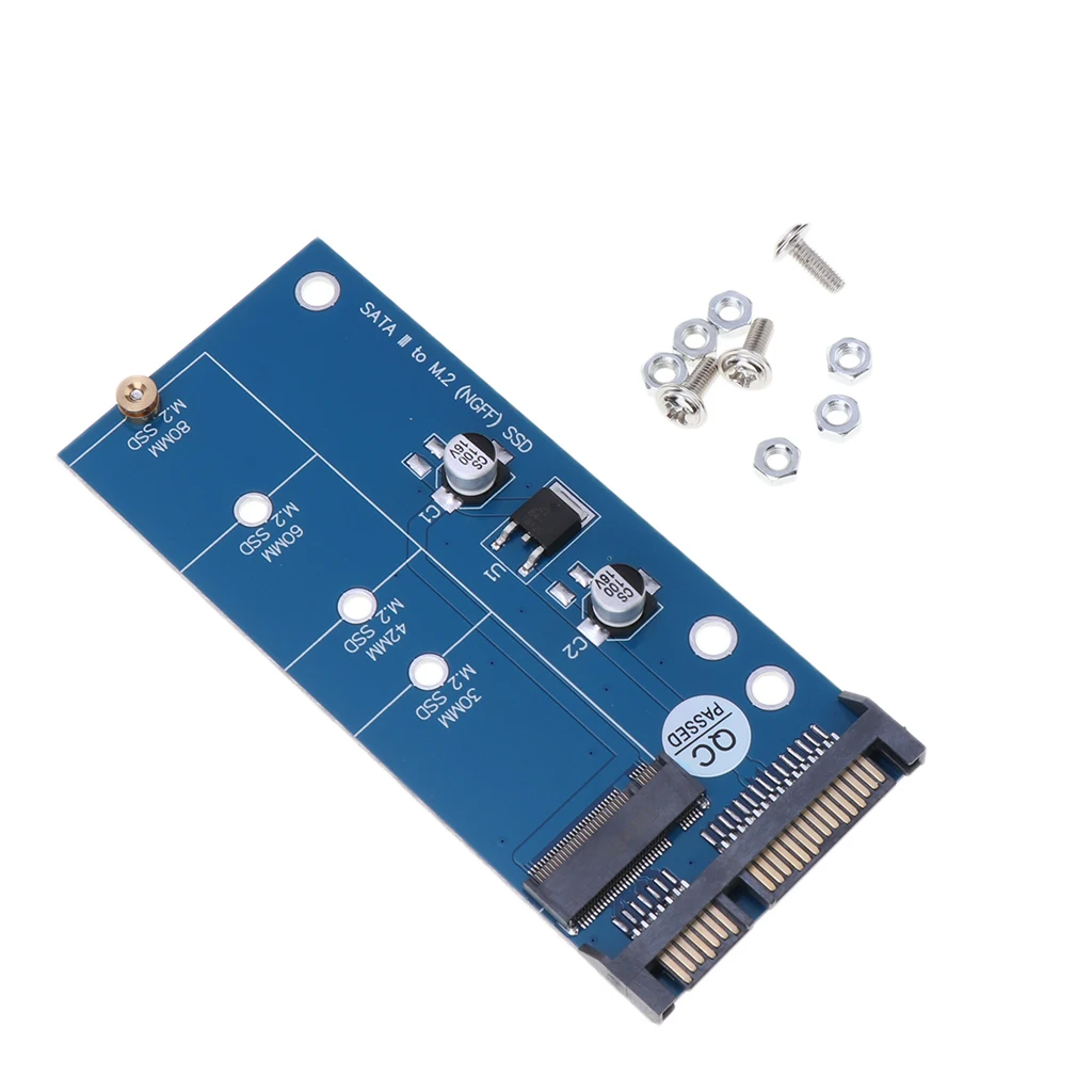 SATA III 3 к M.2 (NGFF) SSD 7 + 5 контактный разъем адаптер карта для ноутбука настольного