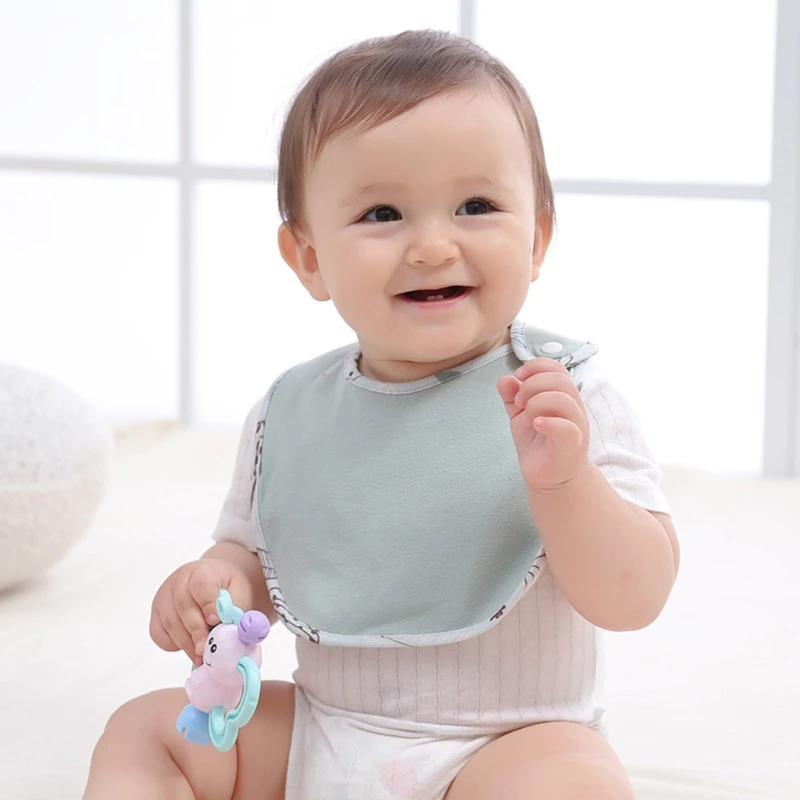 Baberos impermeables de algod&oacute;n para beb&eacute;, con estampado de moda, toalla de Saliva para reci&eacute;n nacido, bufanda para ni&ntilde;o y ni&ntilde;a, pa&ntilde;os para eructar, delantal de alimentaci&oacute;n-2