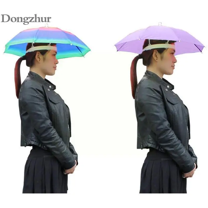 

Foldable Umbrella Hat Fishing Hat Beach Hiking Camping Fishing Cap Tackle Hats Sport Accessories Wear Outdoor Uv Cap