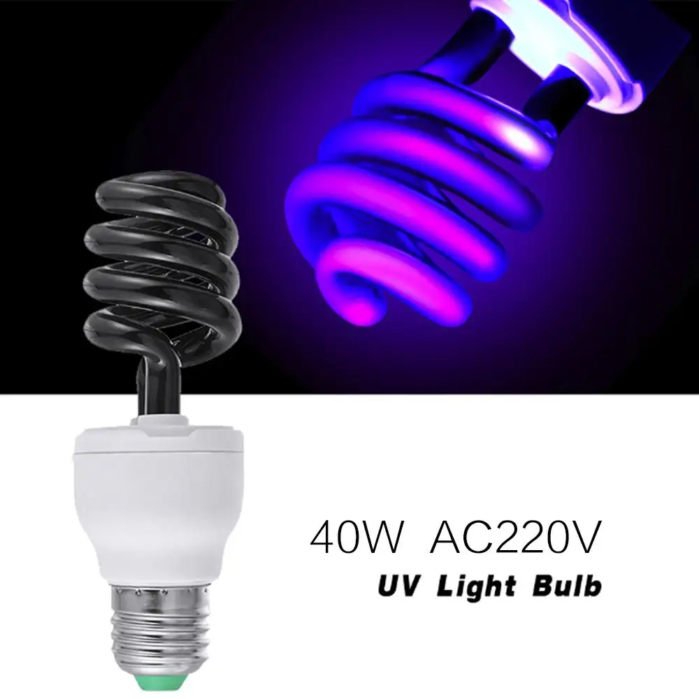 

Fluorescent 40W Bulb Light E27 UV Ultraviolet Lamp Blacklight Screw Energy Saving Bright