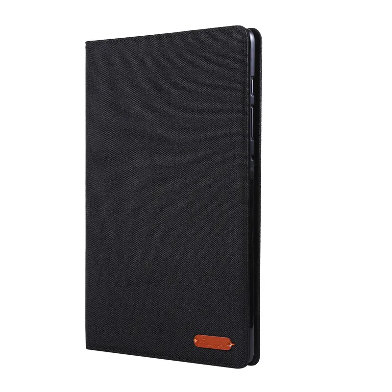 Тряпичный чехол для Sansung Galaxy Tab S6 10,5 SM-T860 SM-T865 10," Tablet Capa Funda чехол с картой Solts+ пленка+ ручка - Цвет: Черный