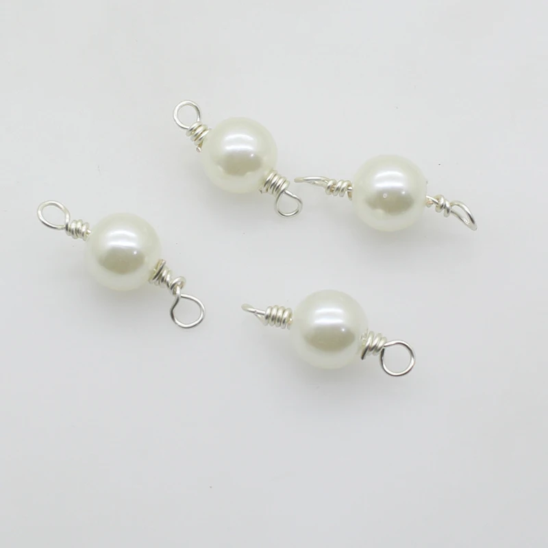 New Fashion 10Pcs/Lot Handmade Pearl Link Buttons Pendant DIY Handwork Fitting Gold Silver Accessories | Дом и сад