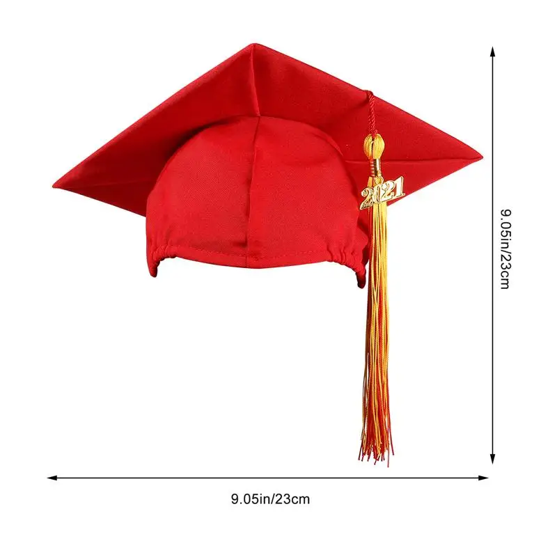 

1pc Graduation Cap with 2021 Tassel Trencher Cap for High School and Bachelor
