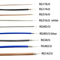 new rf coaxial cable rg178 rg174 rg316 rg58 rg142 rg405 rg402 wire low loss 50ohm 1meter long