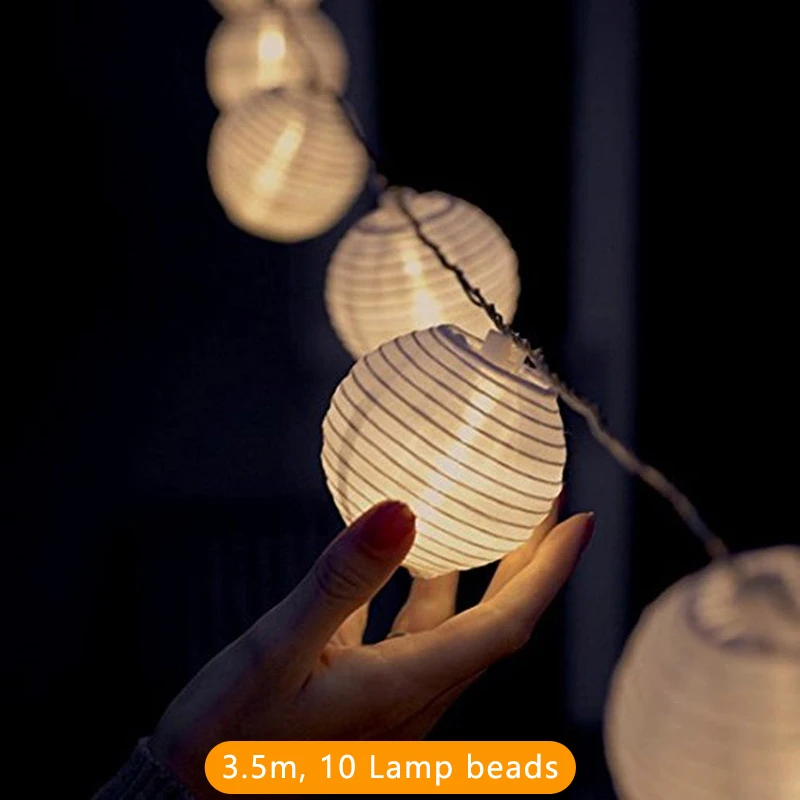 

20LED Lantern Lamp Garland String Lights Christmas Fairy Lighting Strings for Outdoor Holiday Wedding Xmas Party Home Decoration