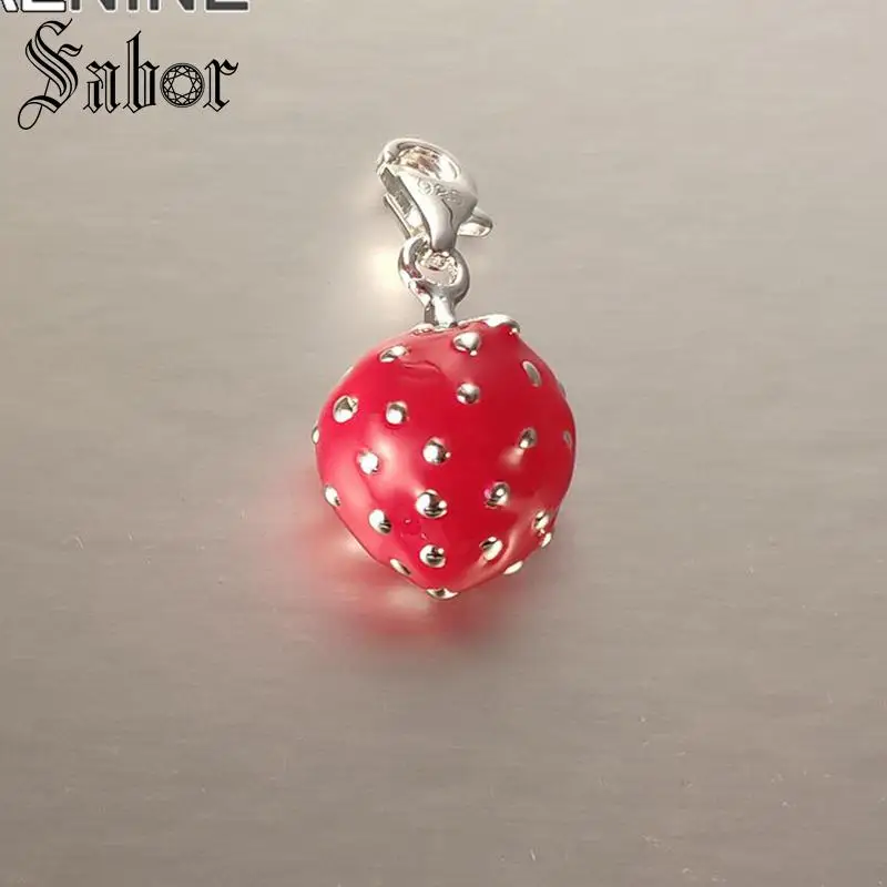 Классические трендовые очаровательные красные Клубничные Подвески Diy подходят