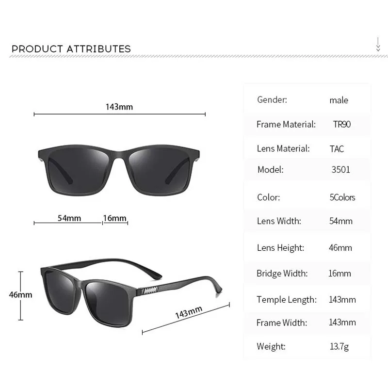 

Fashion Blue Square Sunglasses Men Women Polarized Outdoor Travel UV400 Sun Glasses Male Goggles Men Shades Gafas De Sol Hombre