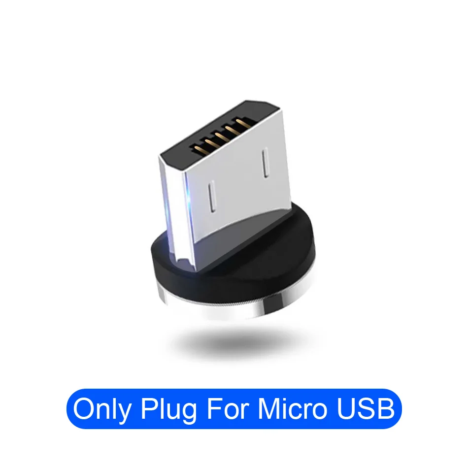 for Micro Plug Круглый Магнитная застёжка Micro USB C/Тип C/8-контактный для адаптер для Iphone USB магнит Зарядное устройство для быстрой зарядки(только в том случае, Магнитная застёжка - Цвет: for Micro Plug