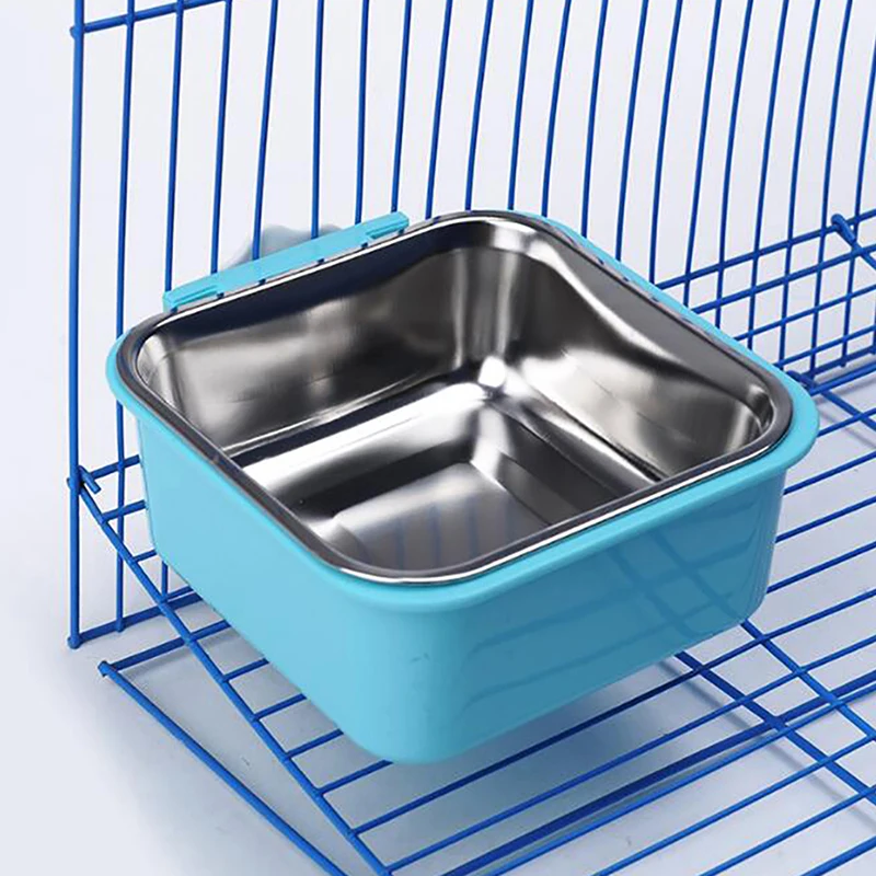 

Pet Dog Duble Bowl Feefer Stainless Steel Small Dogs Cats Drinking Dish Kitten Food Water Feeder For Pet Supplies Feeding Bowls