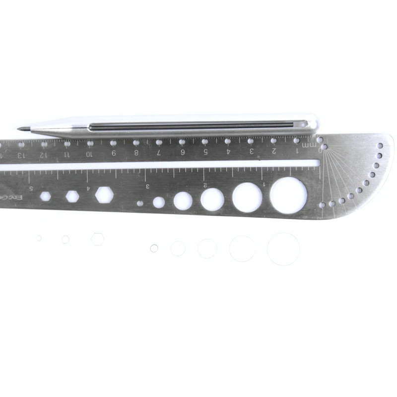 Multifunction Ruler Compasses Protractor Stainless Steel Hexagon Scale Tool | Инструменты