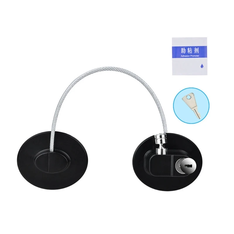 

Child Safety Lock Window Kids Security Refrigerator Door Lock Limit with Key Protector Device Adhesive Universal M15