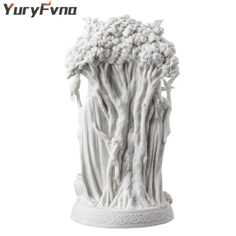YuryFvna-estatua de resina, figura de escultura de resina de 16cm, religi&oacute;n de Grecia, diosa Triple celta, madre Maiden y the Crone-3