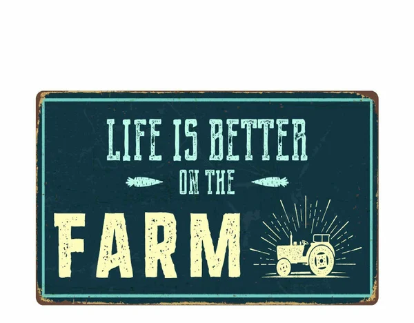 

Retro Vintage Metal Tin Sign Life Is Better On The Farm Home Bar Kitchen Hotel Wall Decor Signs 12X8Inch