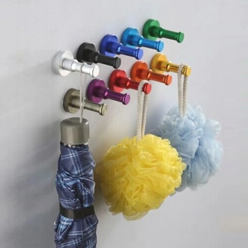 Настенная вешалка для одежды с алюминиевой отделкой карамельных цветов крючок