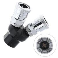 multifunction pneumatic fitting two way 14 air hose quick connector with 14mm thread and telescopic buckle for air compressors